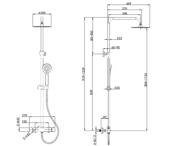 душевая система ALLEN BRAU ECLIPSE